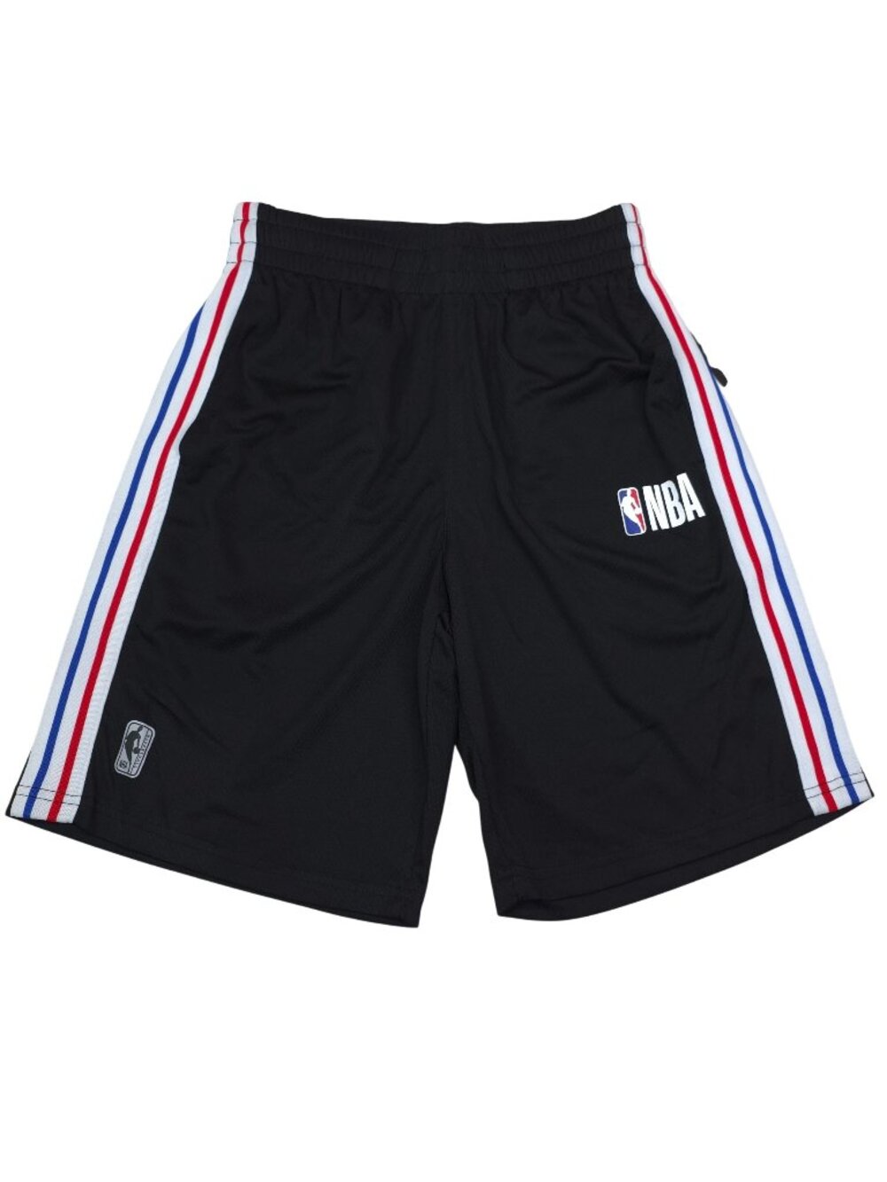 NBA Black Basketball Shorts Mens Size Small With Red & Blue Stripes Athletic